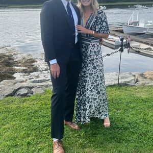 Floral Black and White Maxi Dress